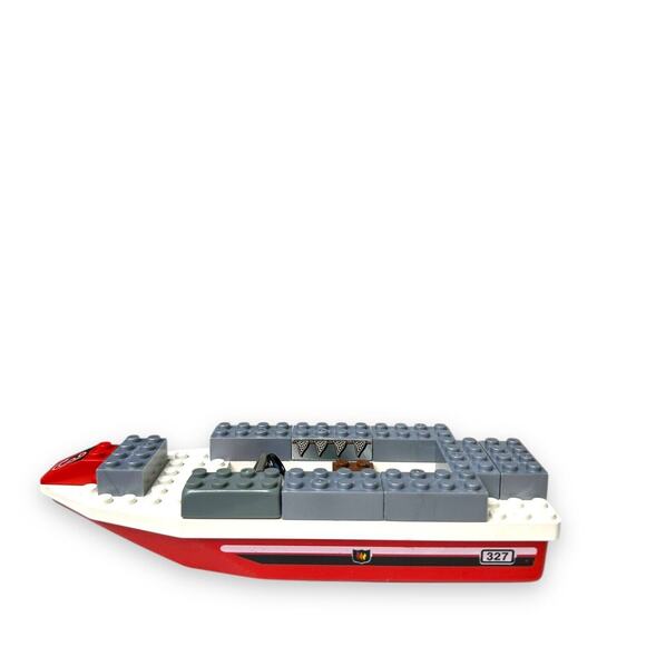 Lego Fire 327 Floating Boat Hull From Set 6429 1999 Authentic Vintage Red White - Picture 12 of 14